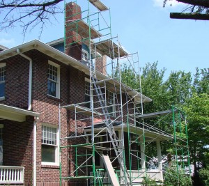 Repointing and relining on Massachusetts Avenue in Norfolk, Virginia